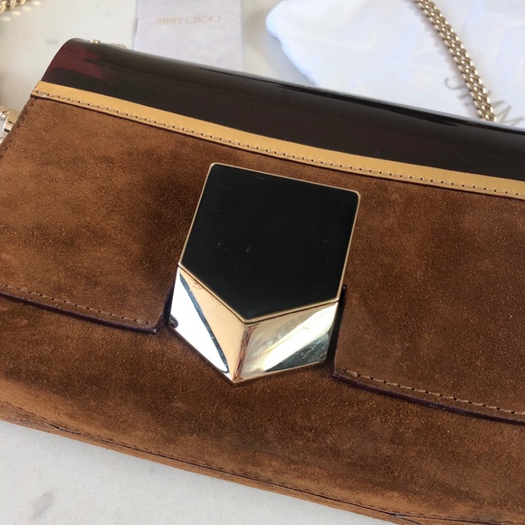 Jimmy Choo petite lockett crossbody bag brownsuede - Picture 6 of 8